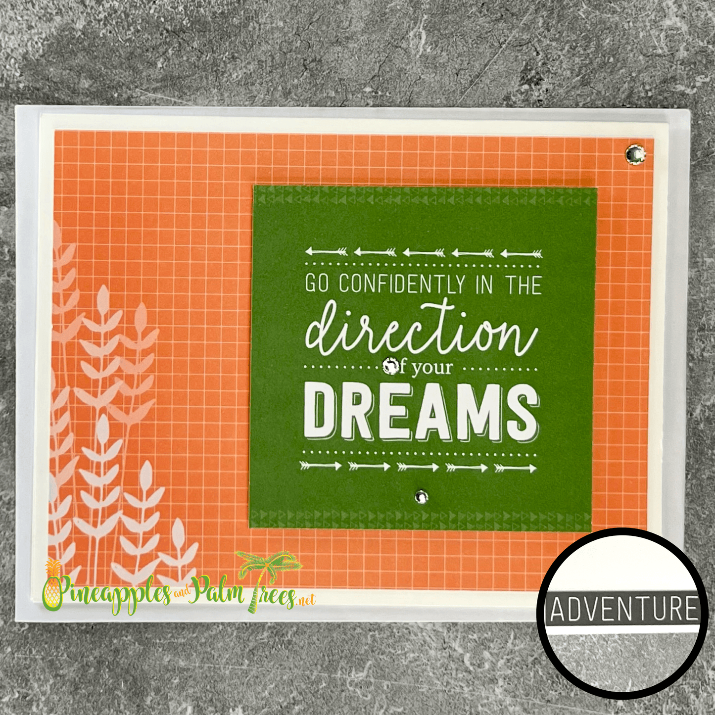 Greeting Card: Go Confidently in the Direction of Your Dreams - orange