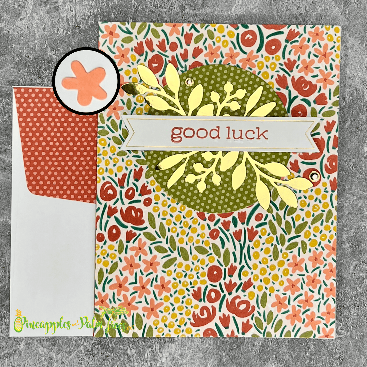 Greeting Card: Good Luck - floral