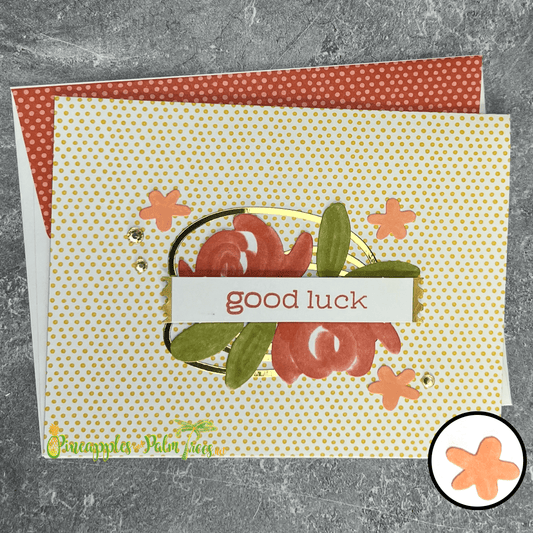 Greeting Card: Good Luck - water color floral