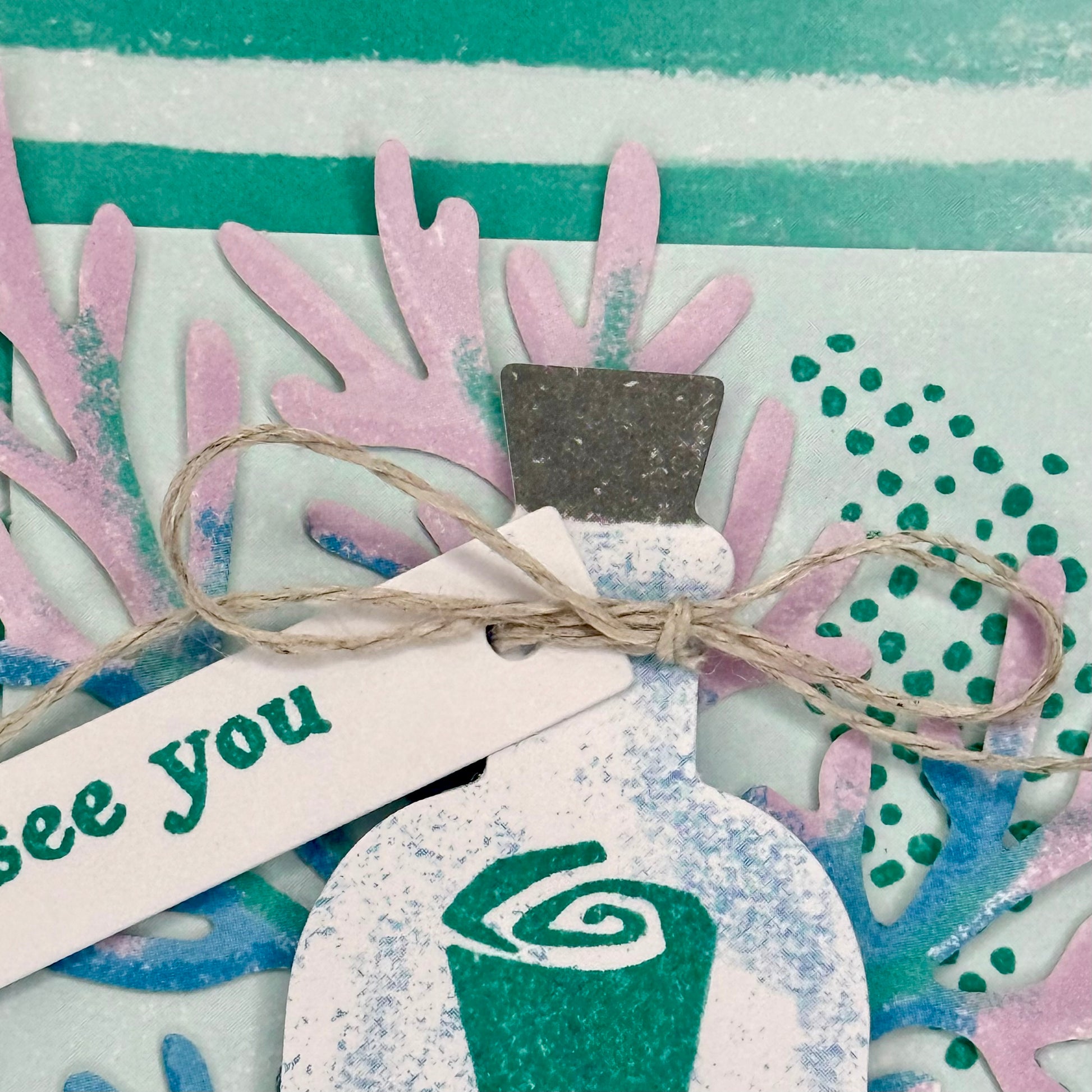 Romantic greeting card: ‘Can’t wait to see you’ message in a bottle design — perfect for long-distance love.