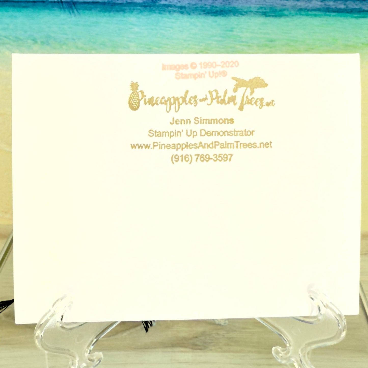 Back of the matching envelope of the greeting card with the message “Life is tough but so are you”