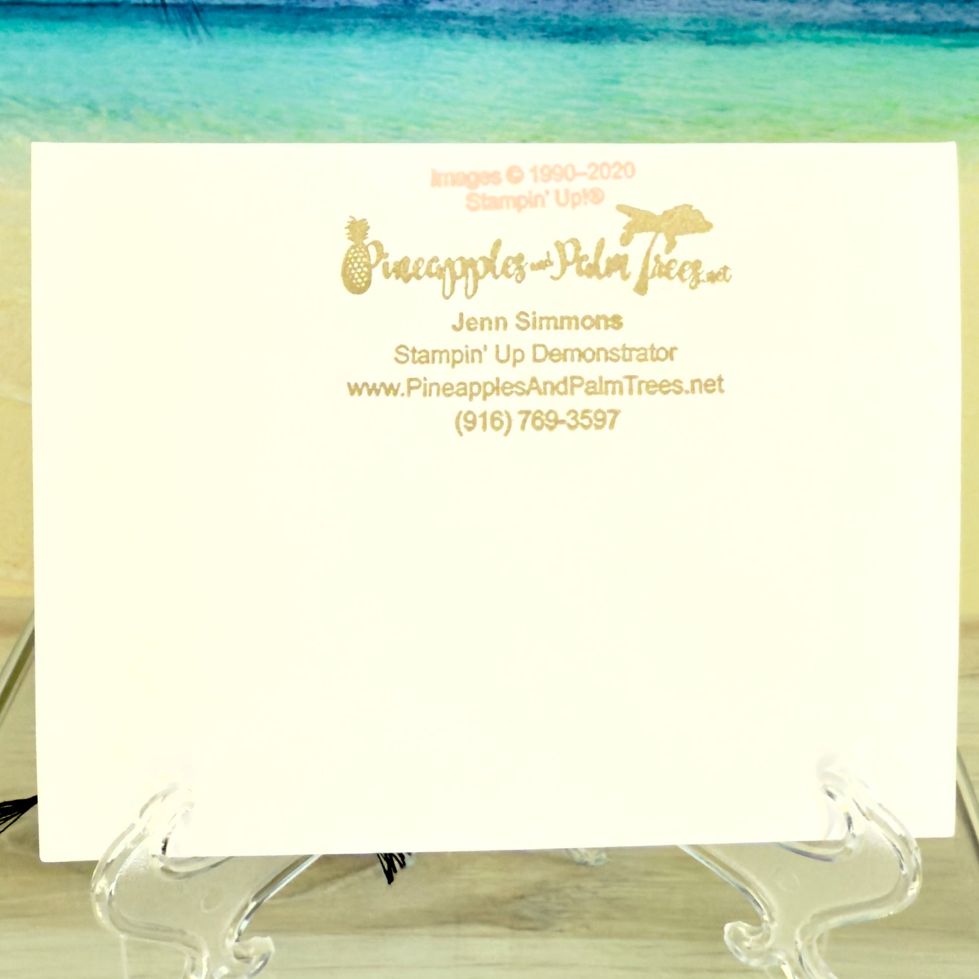 Back of the matching envelope of the greeting card with the message “Life is tough but so are you”