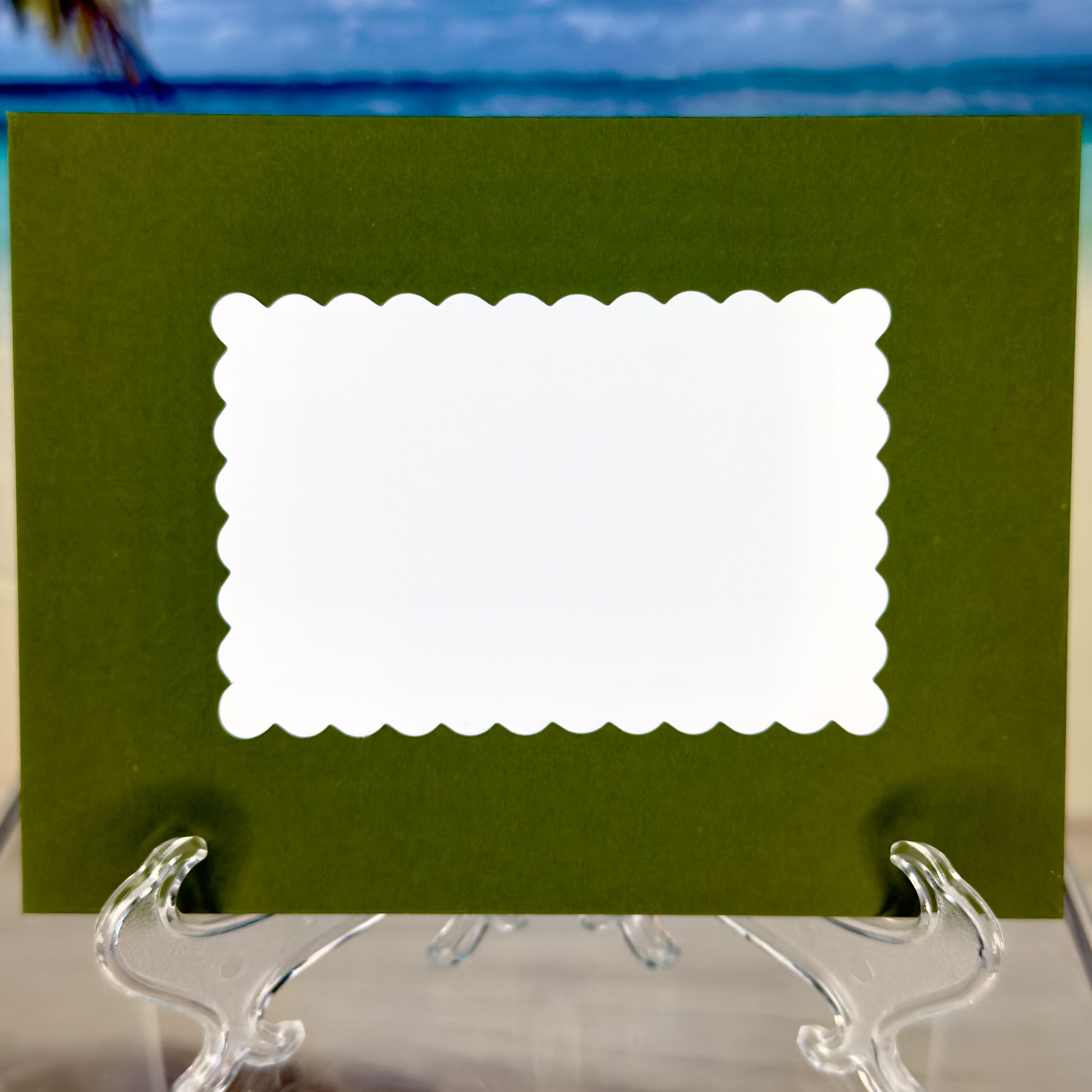 Get Well Soon greeting card with a green fern illustration from Pineapples and Palm Trees