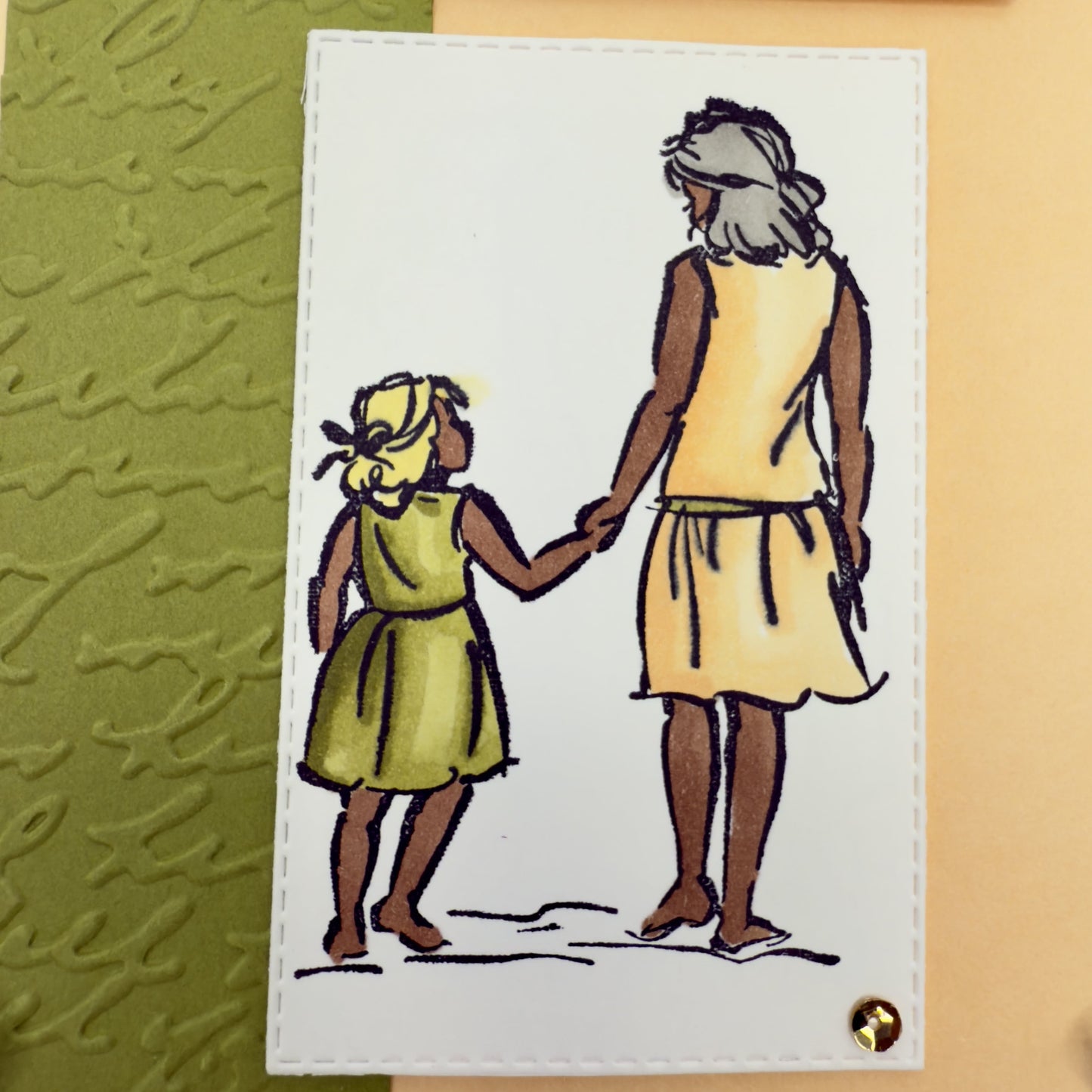 Details of the ‘Happy Mother’s Day – Peach’ greeting card