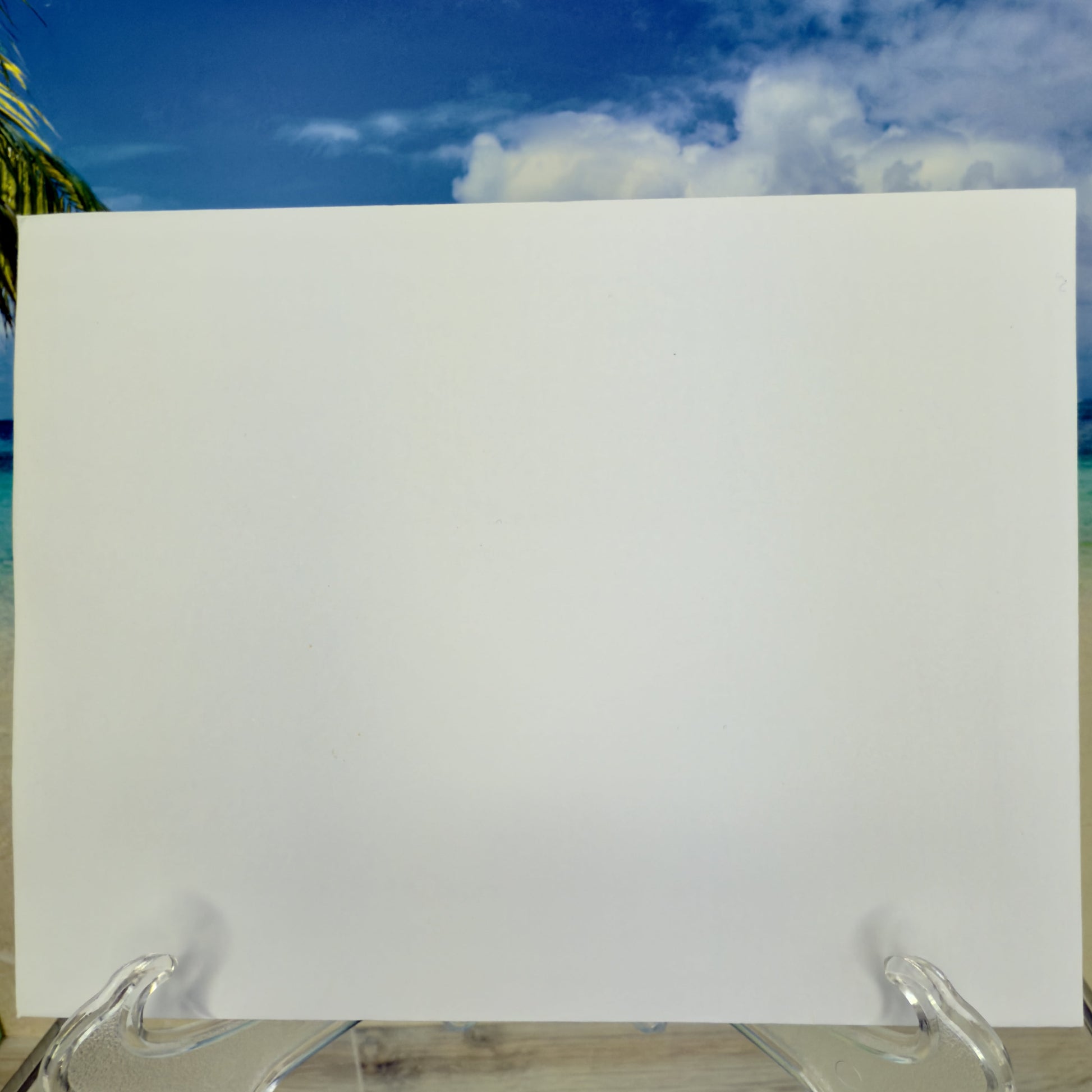 Front view of the coordinating envelope included with ‘Happy Mother’s Day – Peach’ greeting card — clean white envelope ready for mailing.