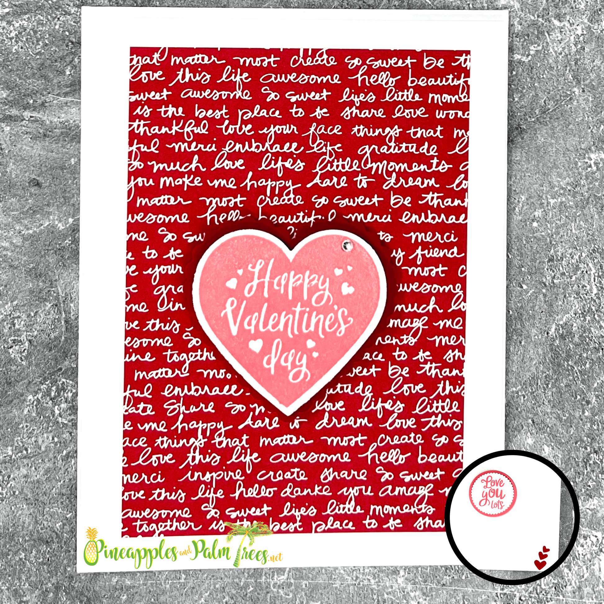 Happy Valentine’s Day greeting card with heart design, shown with its matching envelope — sweet, handcrafted, perfect for someone special.