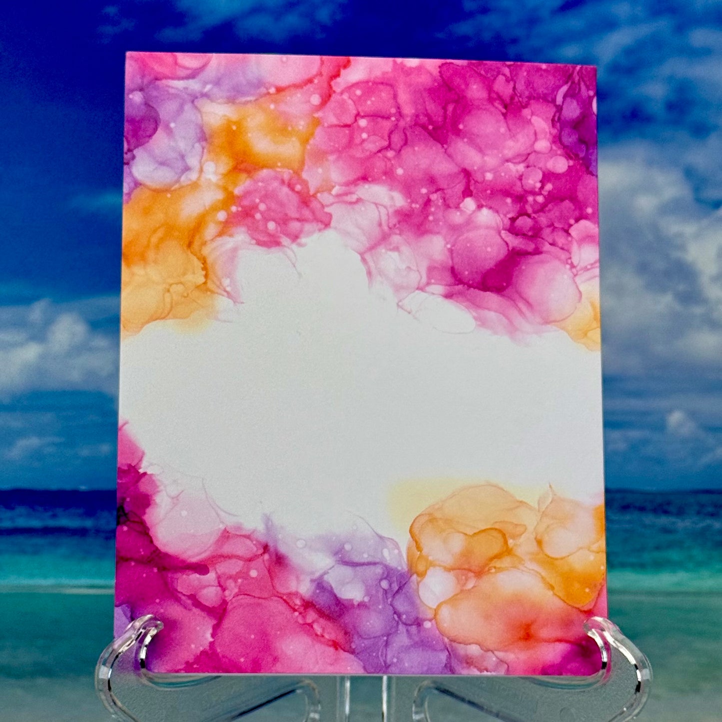 Back of greeting card with butterflies