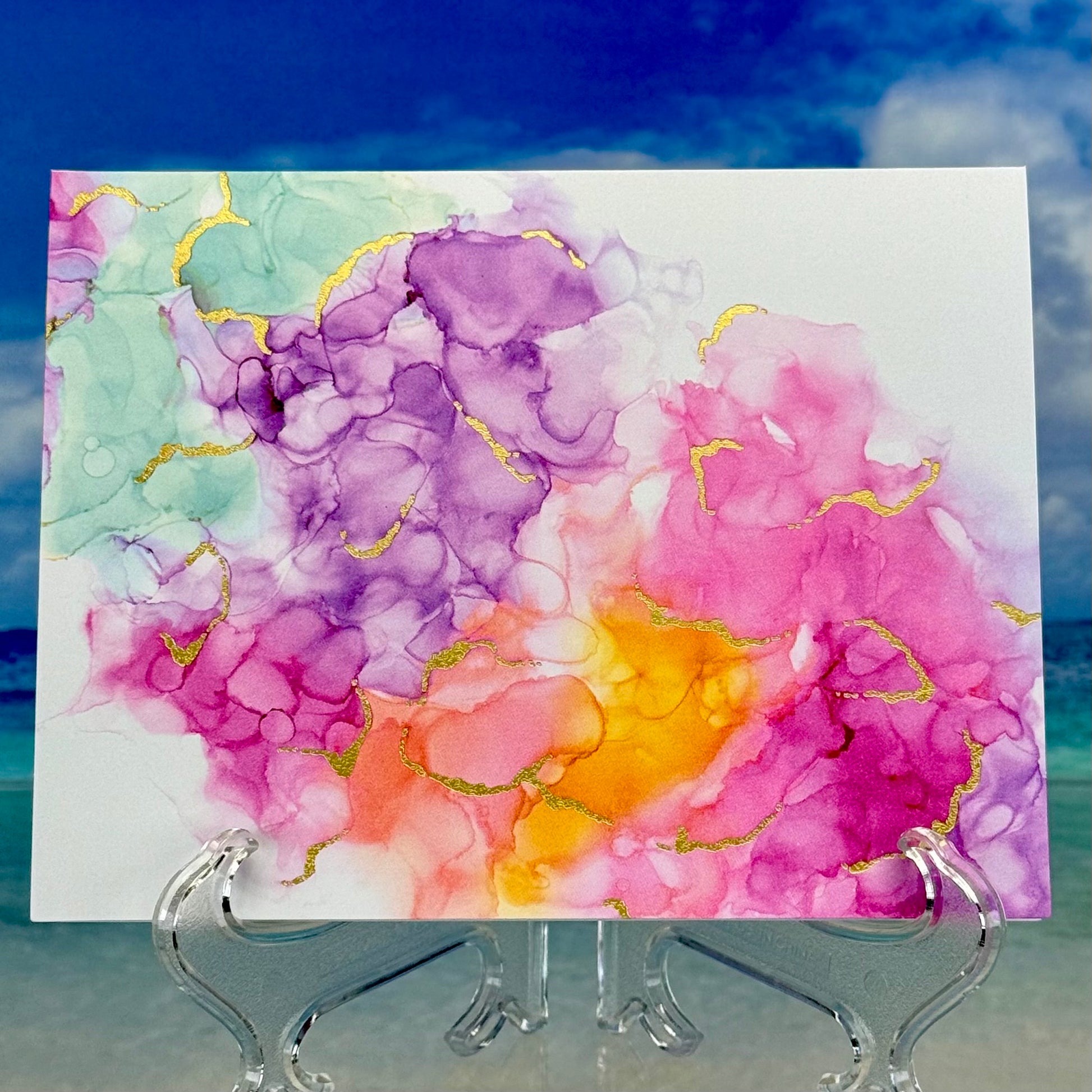 Back view of the coordinating envelope for the ‘hugs, I’m here for you’ card, ready to seal your heartfelt message.