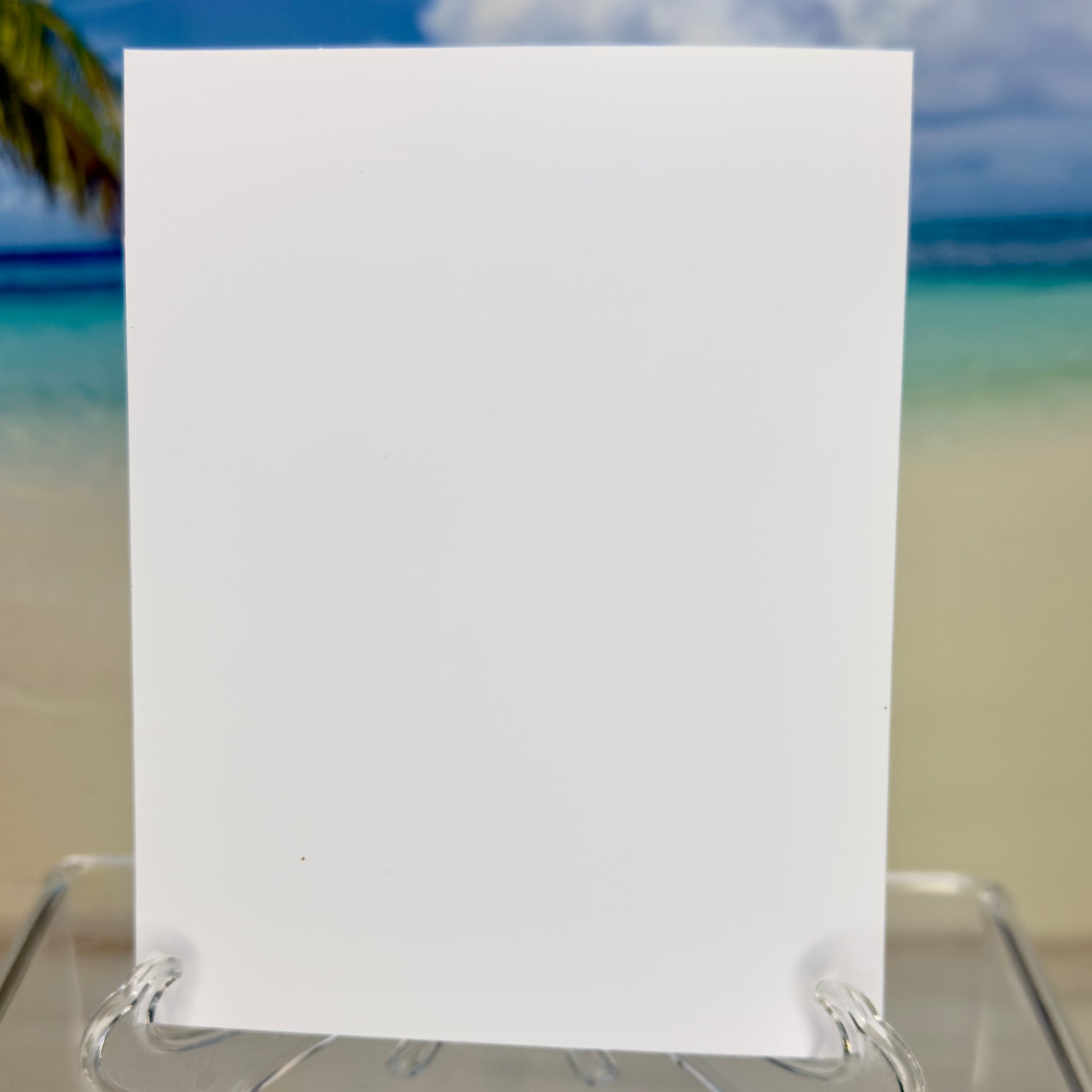 Back of greeting card crafted by Pineapples & Palm Trees 