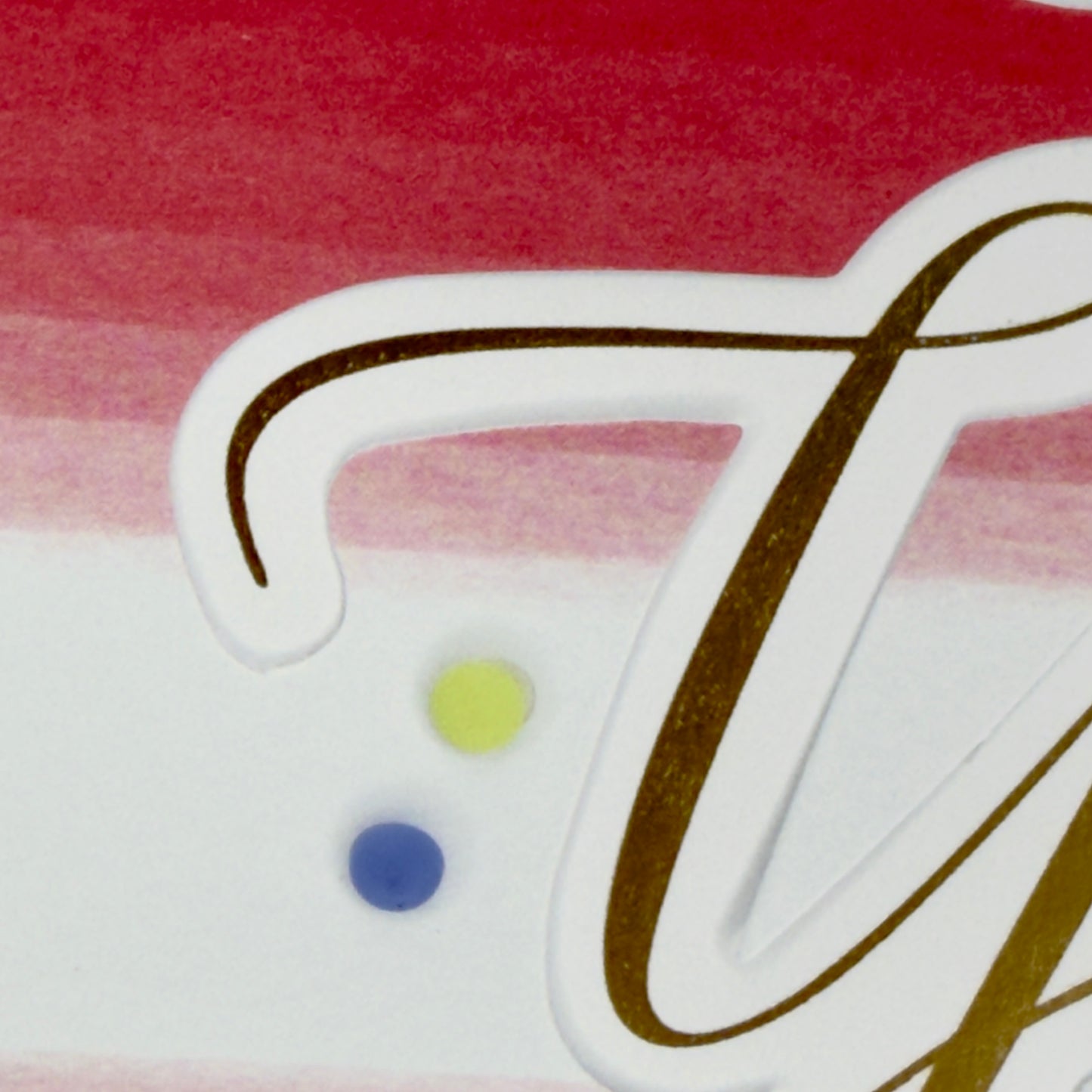 Details of a bright red greeting card with the message ‘You Can Do Anything’.