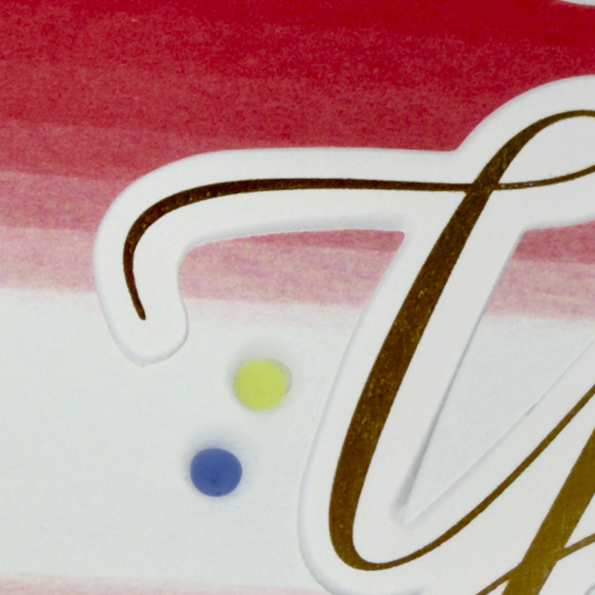 Details of a bright red greeting card with the message ‘You Can Do Anything’.