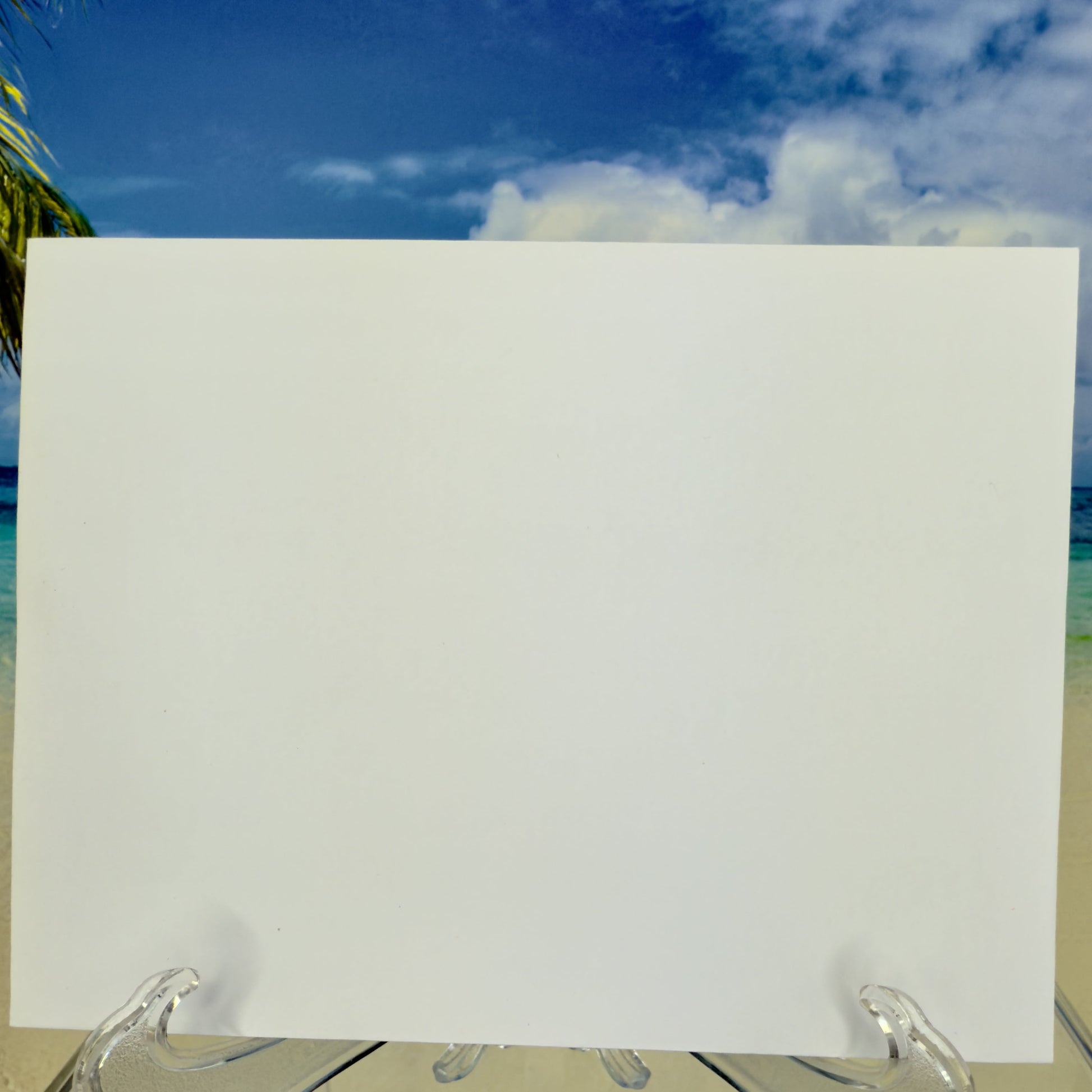 Hand-crafted greeting card in green and lavender hues with the message ‘Happy Mother’s Day,’ shown with its matching envelope — elegant and loving floral design.