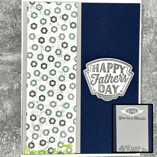 Greeting Card: Happy Father's Day - blue nuts