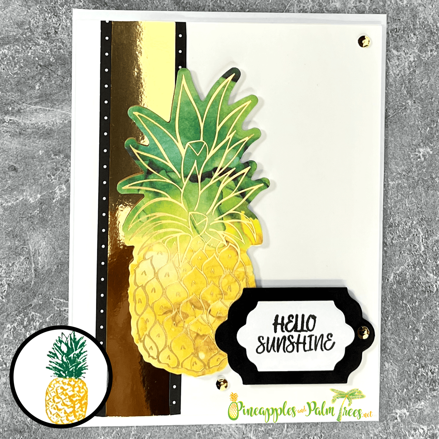 Greeting Card: Hello Sunshine - pineapple