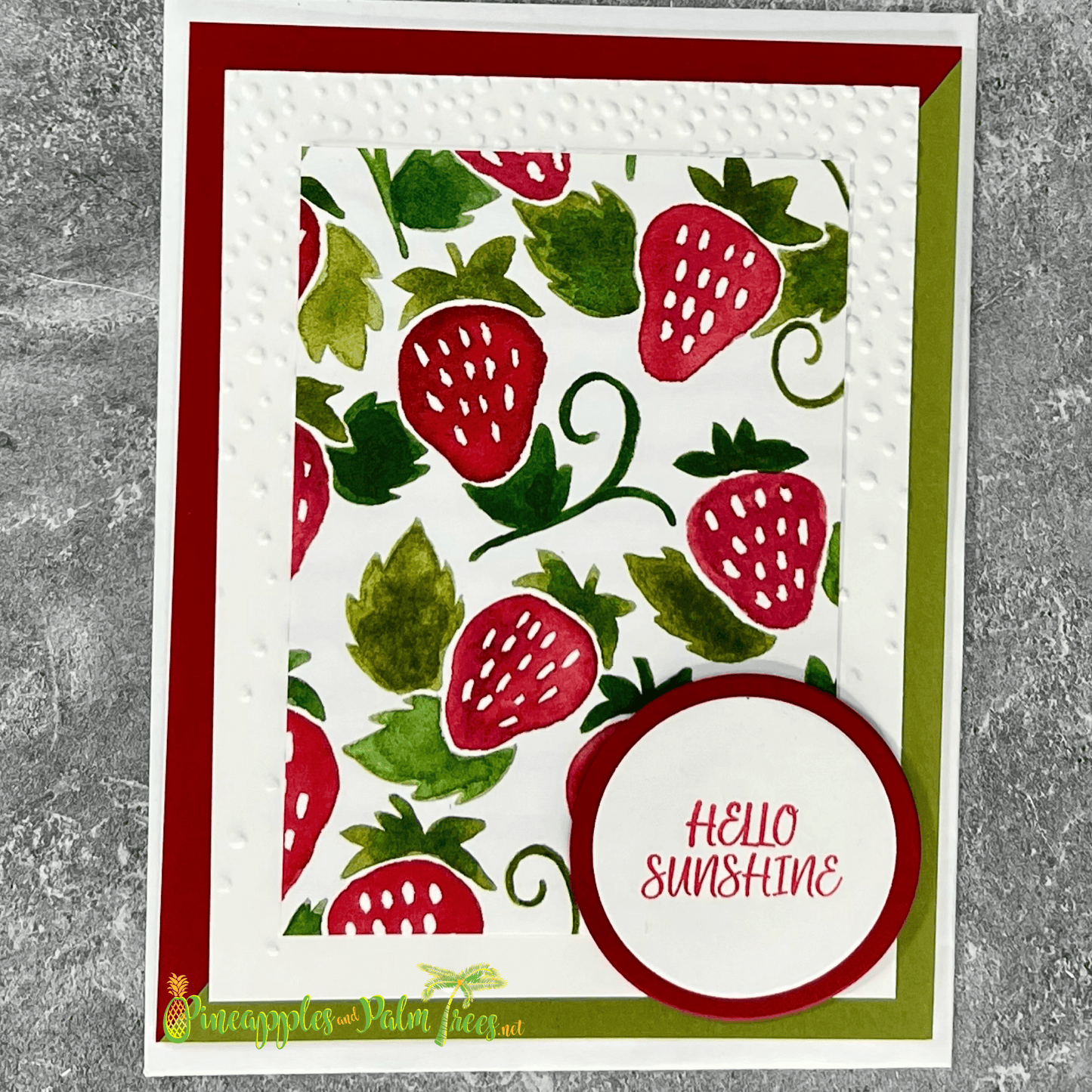 Greeting Card: Hello Sunshine - strawberries