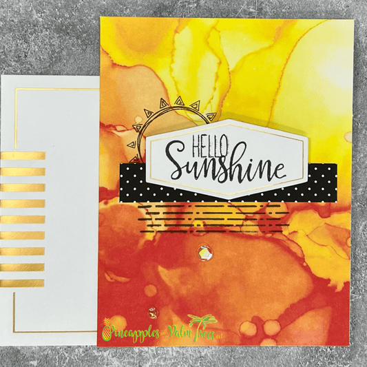 Greeting Card: Hello Sunshine - orange & yellow