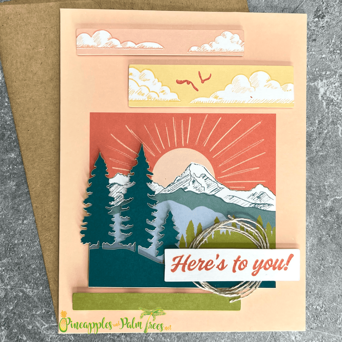 Greeting Card: Here's to You - sun & mountains