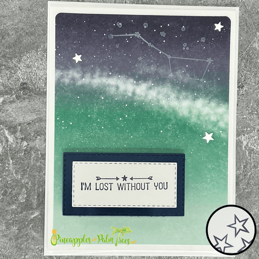 Greeting Card: I'm Lost Without You - night sky