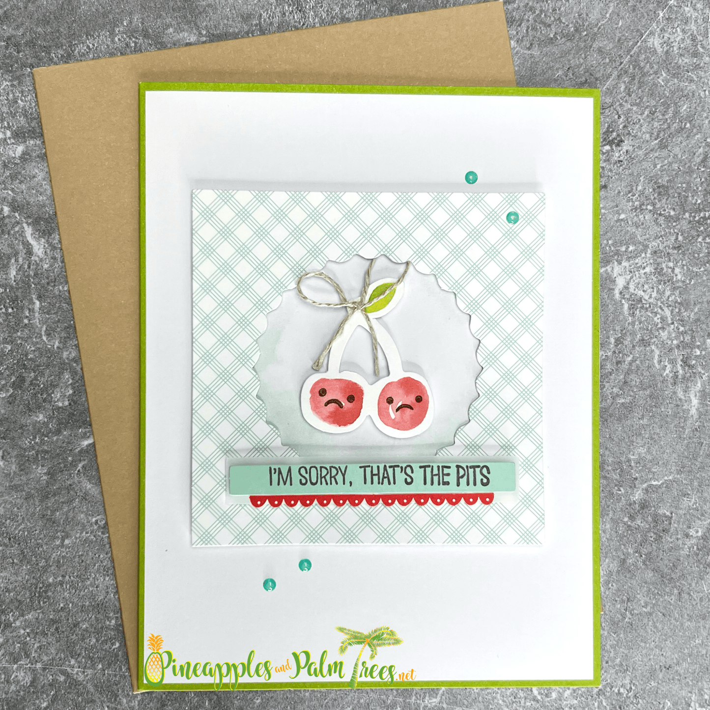 Greeting Card: I'm Sorry, That's the Pits - cherries