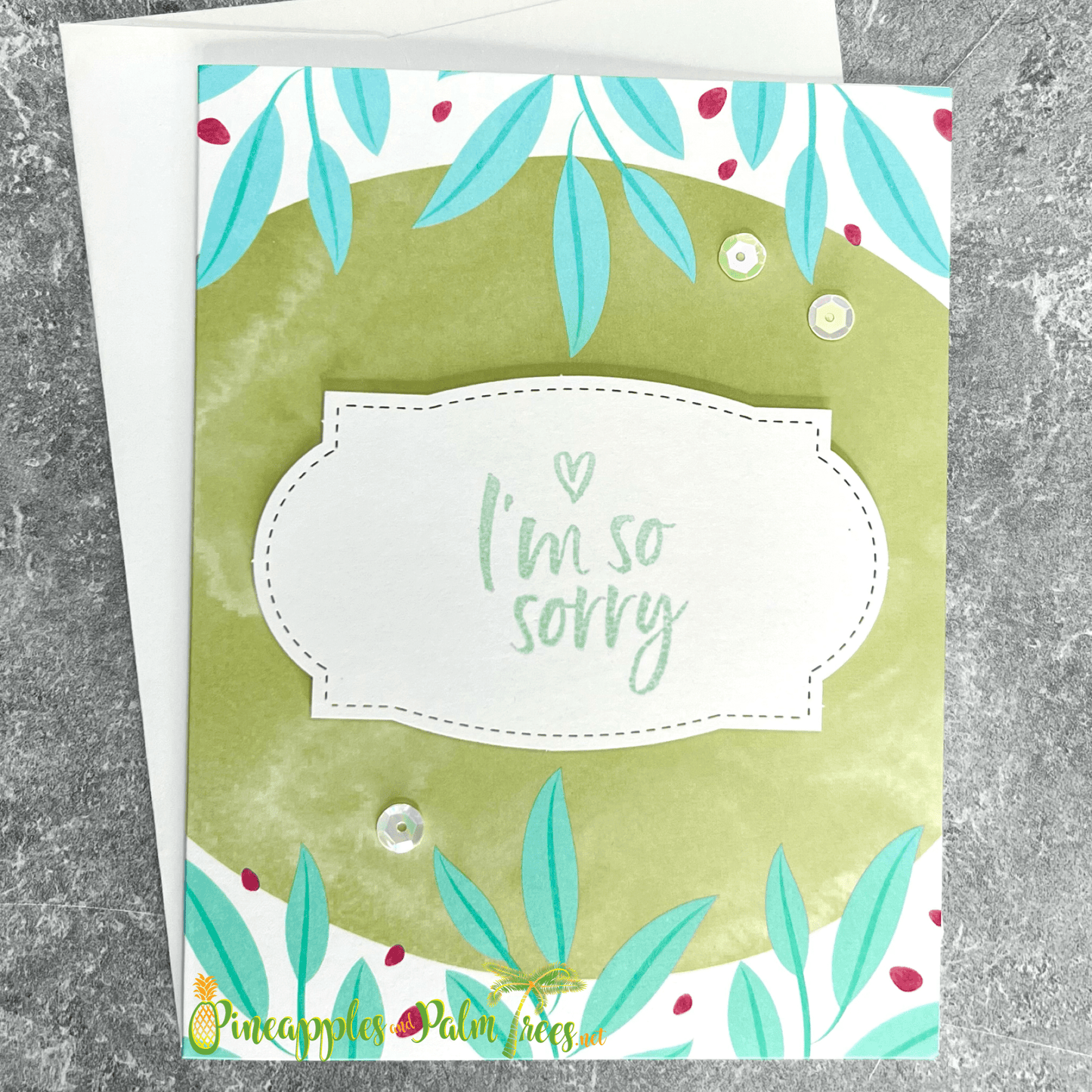 Greeting Card: I'm So Sorry - green