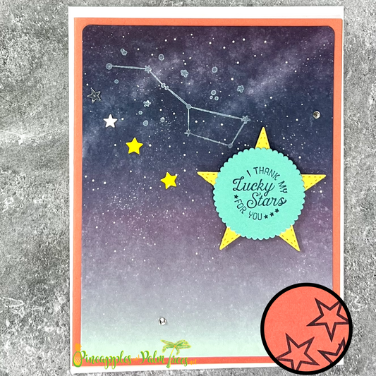 Greeting Card: I Thank My Lucky Stars For You - blue