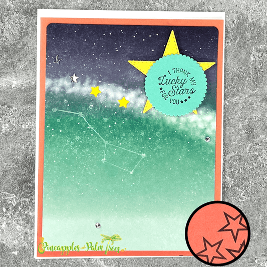 Greeting Card: I Thank My Lucky Stars For You - green