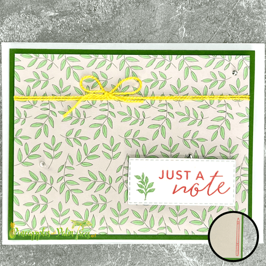 Greeting Card: Just A Note - leaves