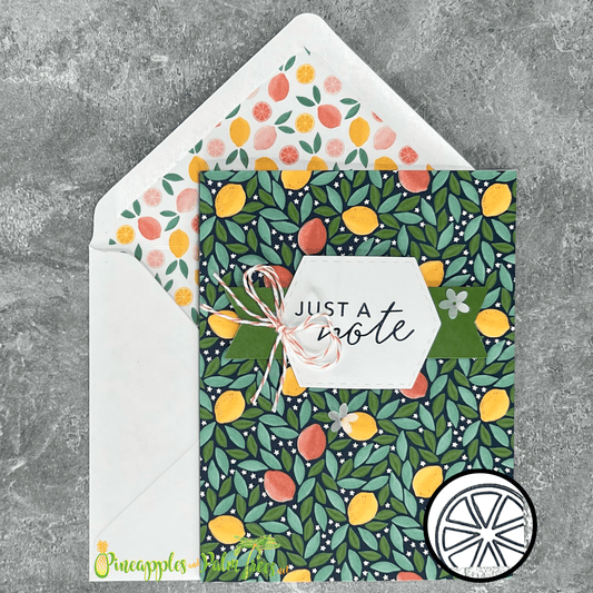 Greeting Card: Just A Note - lemons