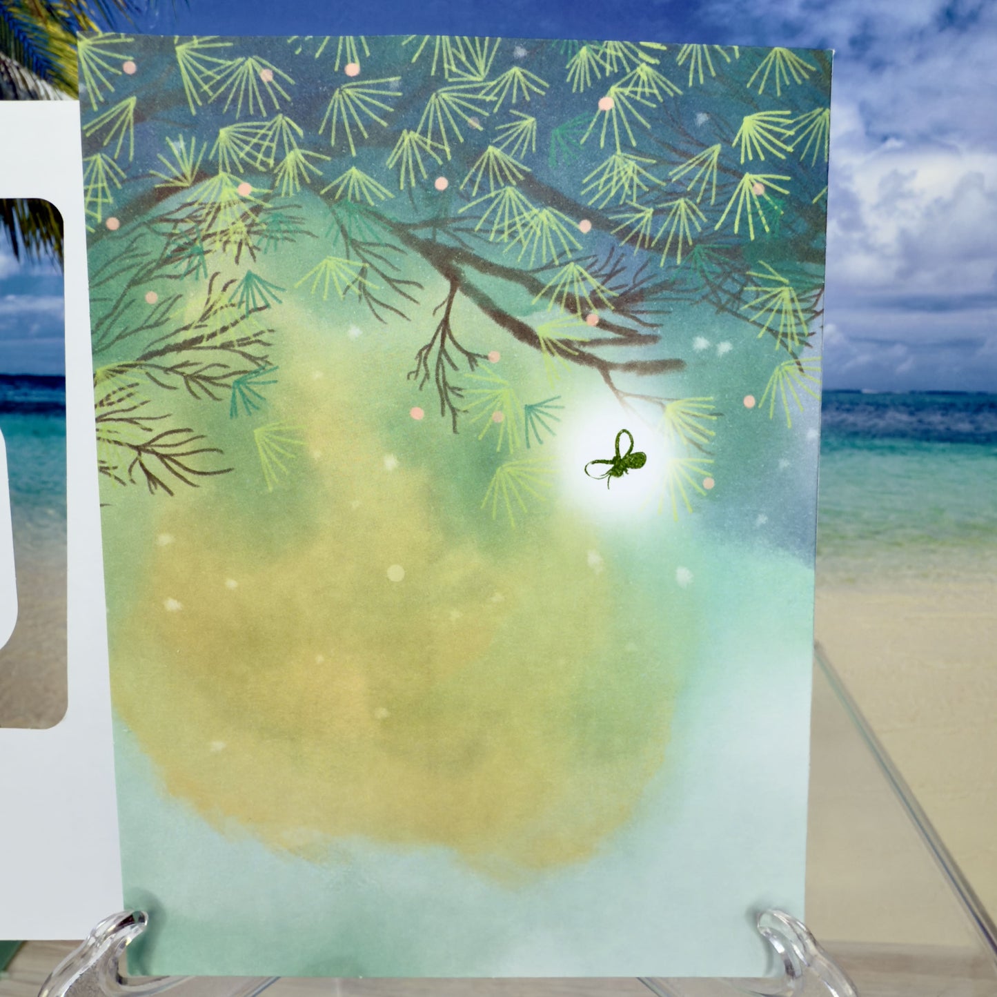 Writing space for the ‘Let Your Light Shine’ greeting card.