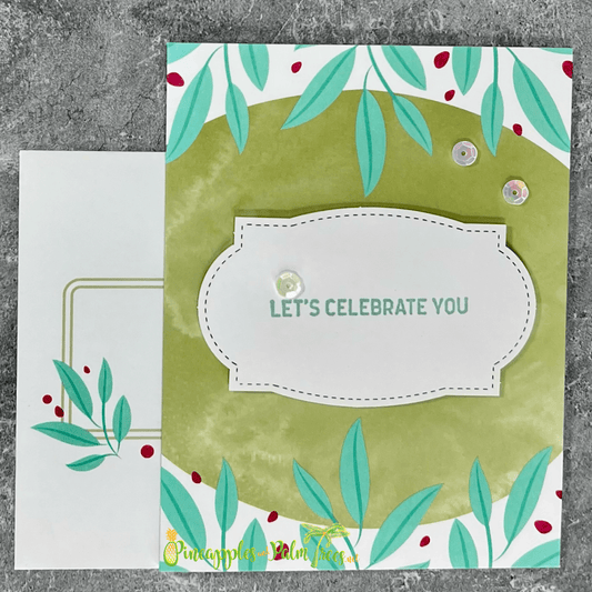 Greeting Card: Let's Celebrate You - leaves
