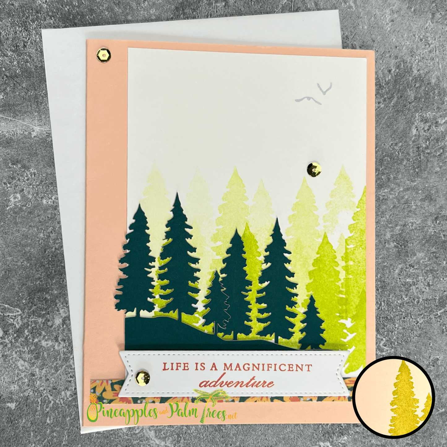 Greeting Card: Life is a Magnificent Adventure - forest