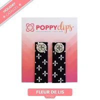 PoppyClips: Fleur de Lis - black
