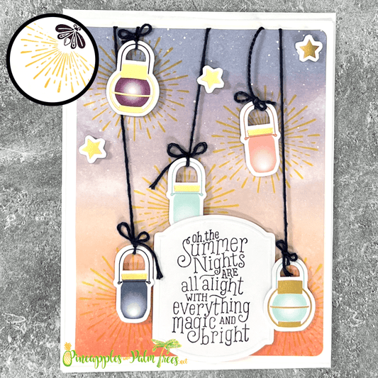 Greeting Card: Oh the Summer Nights Are Alight With Everything Magic and Bright - lanterns
