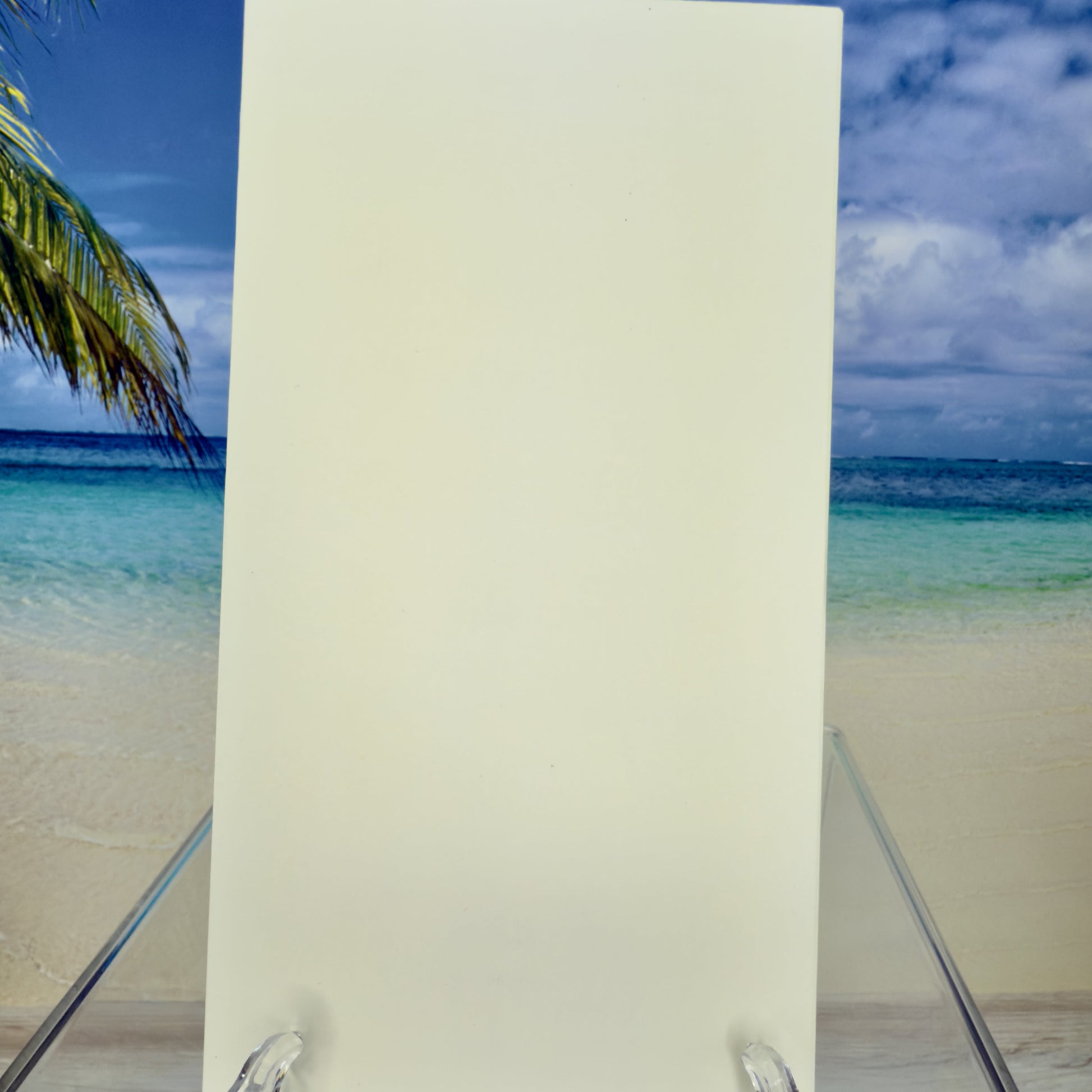 Inside view of “Springtime Greetings – Baby Chicks” greeting card showing blank interior for message.