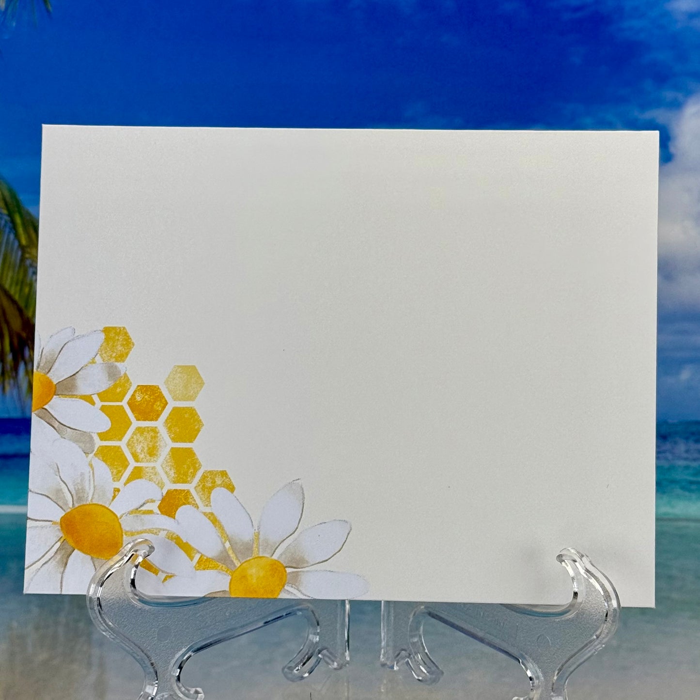 Interior of the “Thank you for always being there for me” greeting card  showing blank writable space.