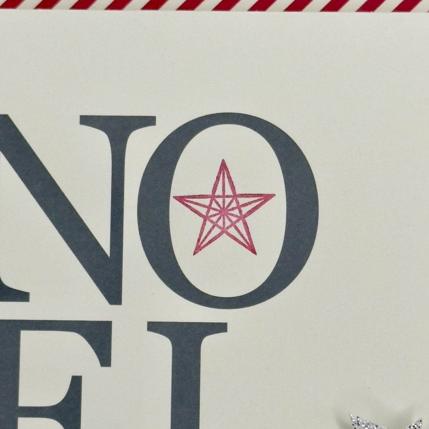 Christmas greeting card “Wishing You a Merry Christmas” details