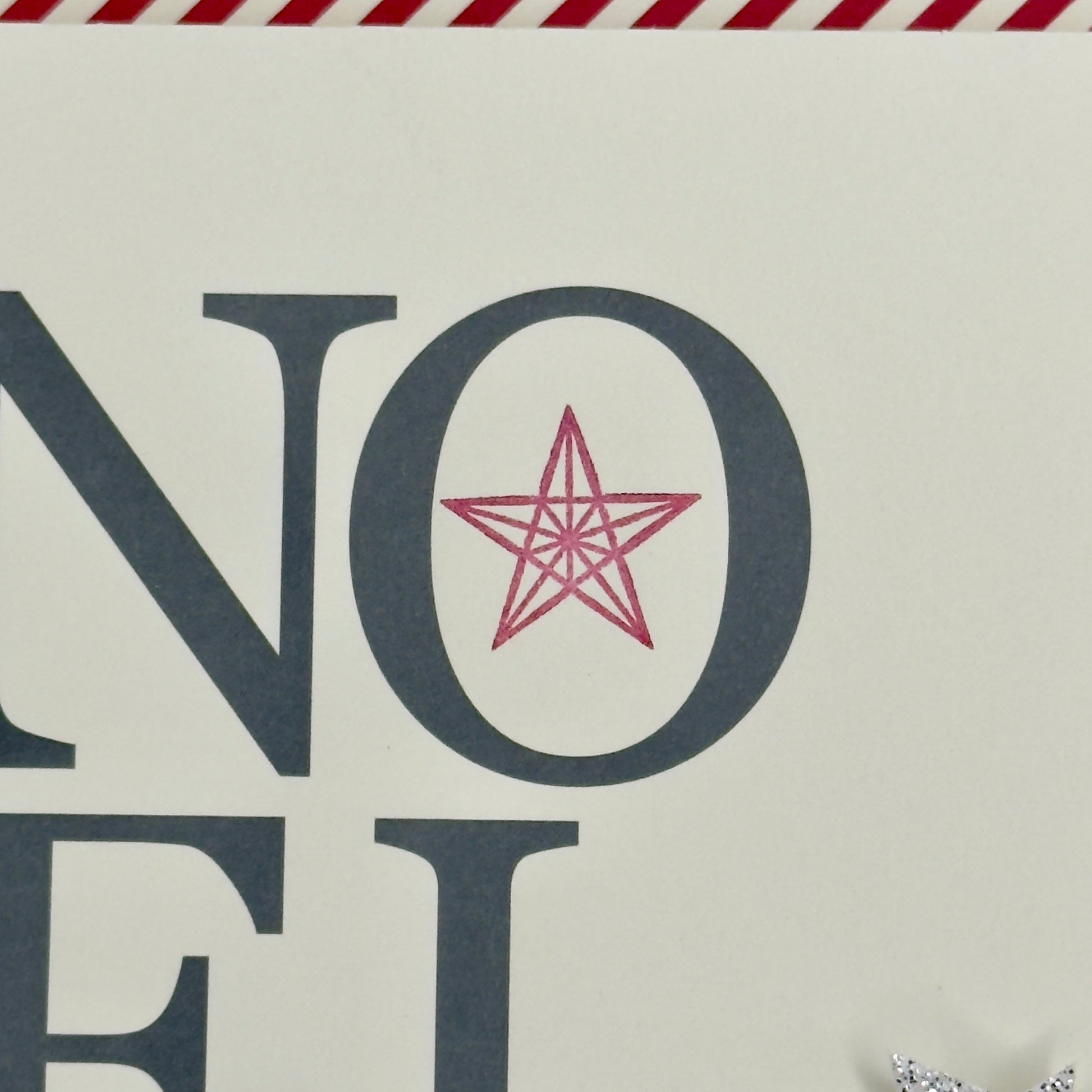 Christmas greeting card “Wishing You a Merry Christmas” details