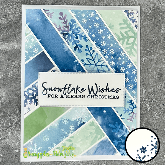 Greeting Card: Snowflake Wishes For a Merry Christmas - winter papers