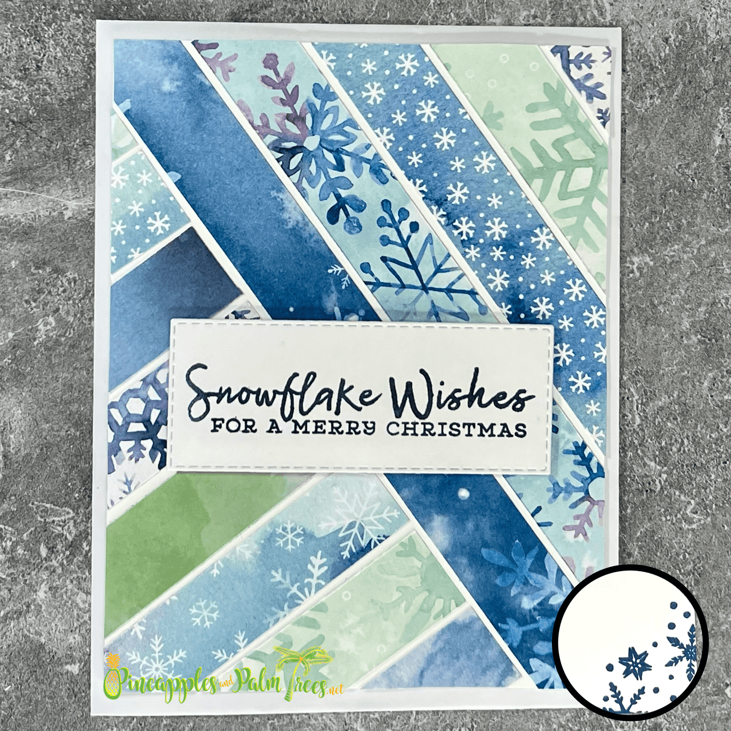 Greeting Card: Snowflake Wishes For a Merry Christmas - winter papers