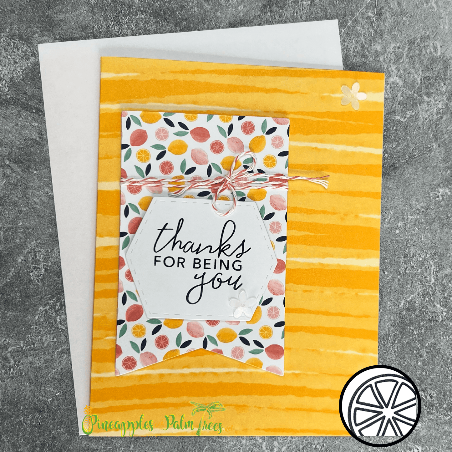 Greeting Card: Thanks For Being You - citrus