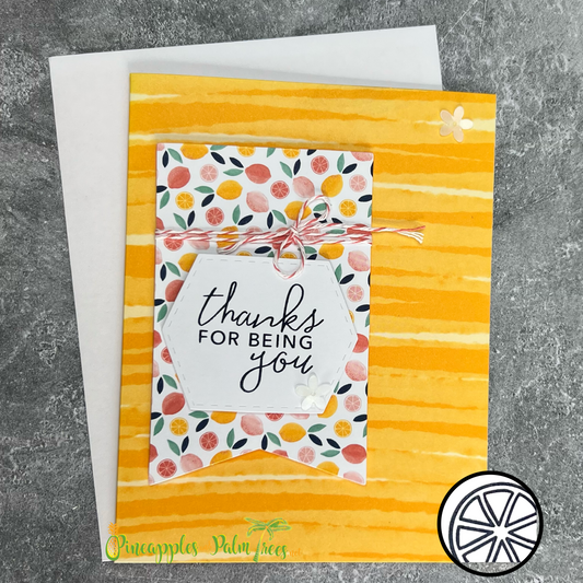 Greeting Card: Thanks For Being You - citrus