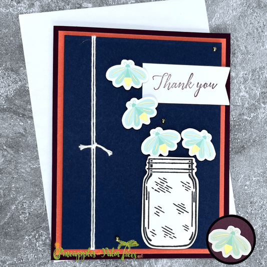 Greeting Card: Thank you - fireflies