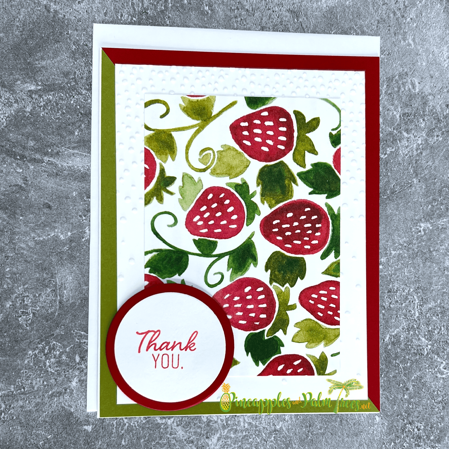 Greeting Card: Thank You. - strawberries