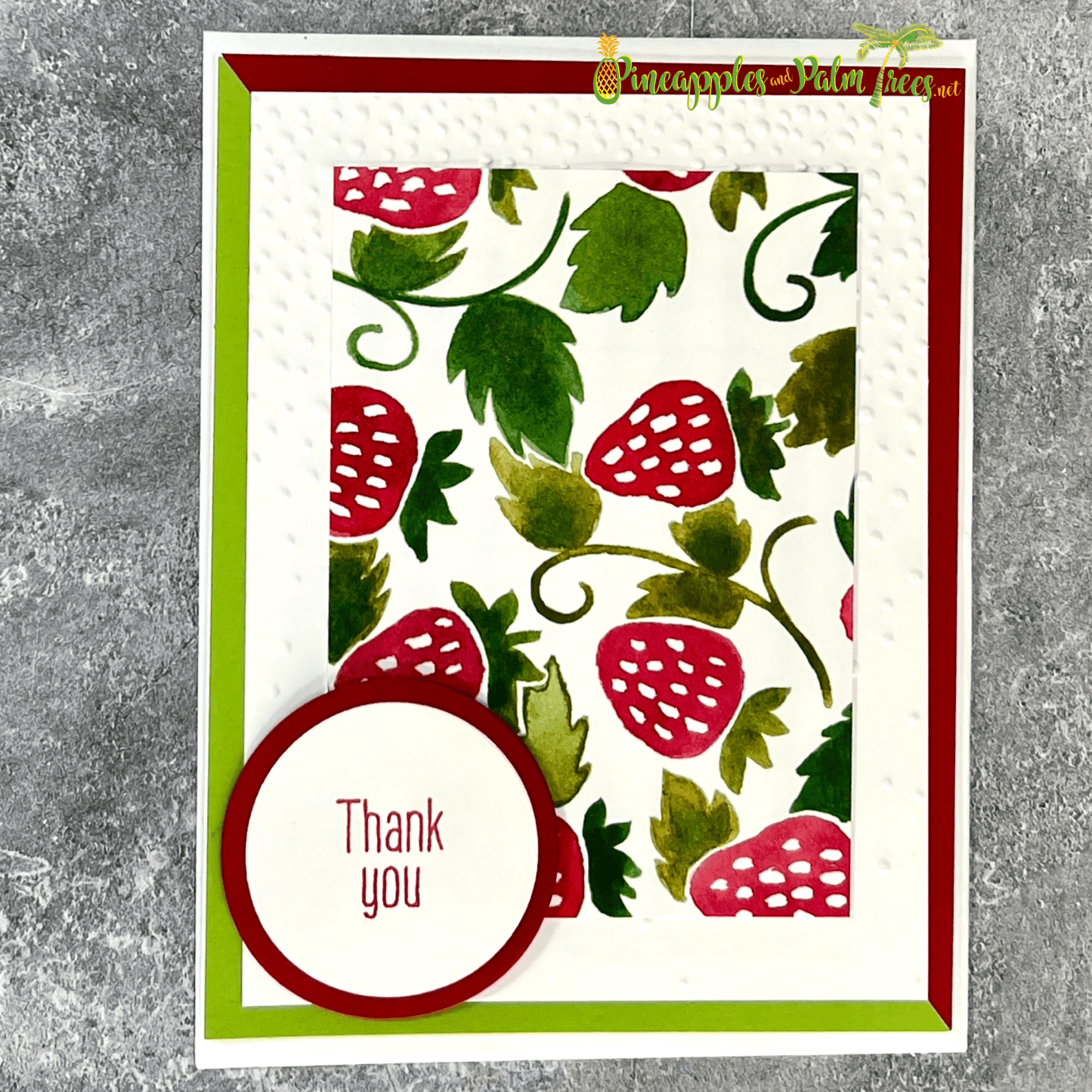 Greeting Card: Thank You. - strawberries