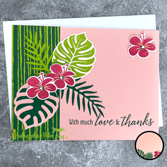 Greeting Card: With Much Love & Thanks - tropical