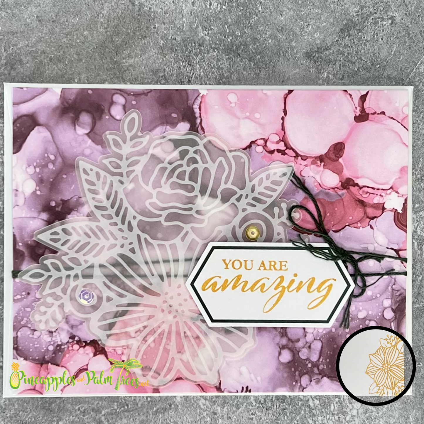 Greeting Card: You Are Amazing - pink & purple
