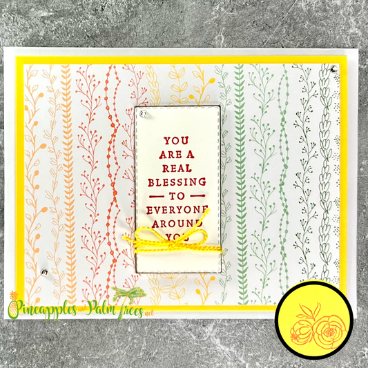 Greeting Card: You Are a Real Blessing to Everyone Around You - rainbow vines