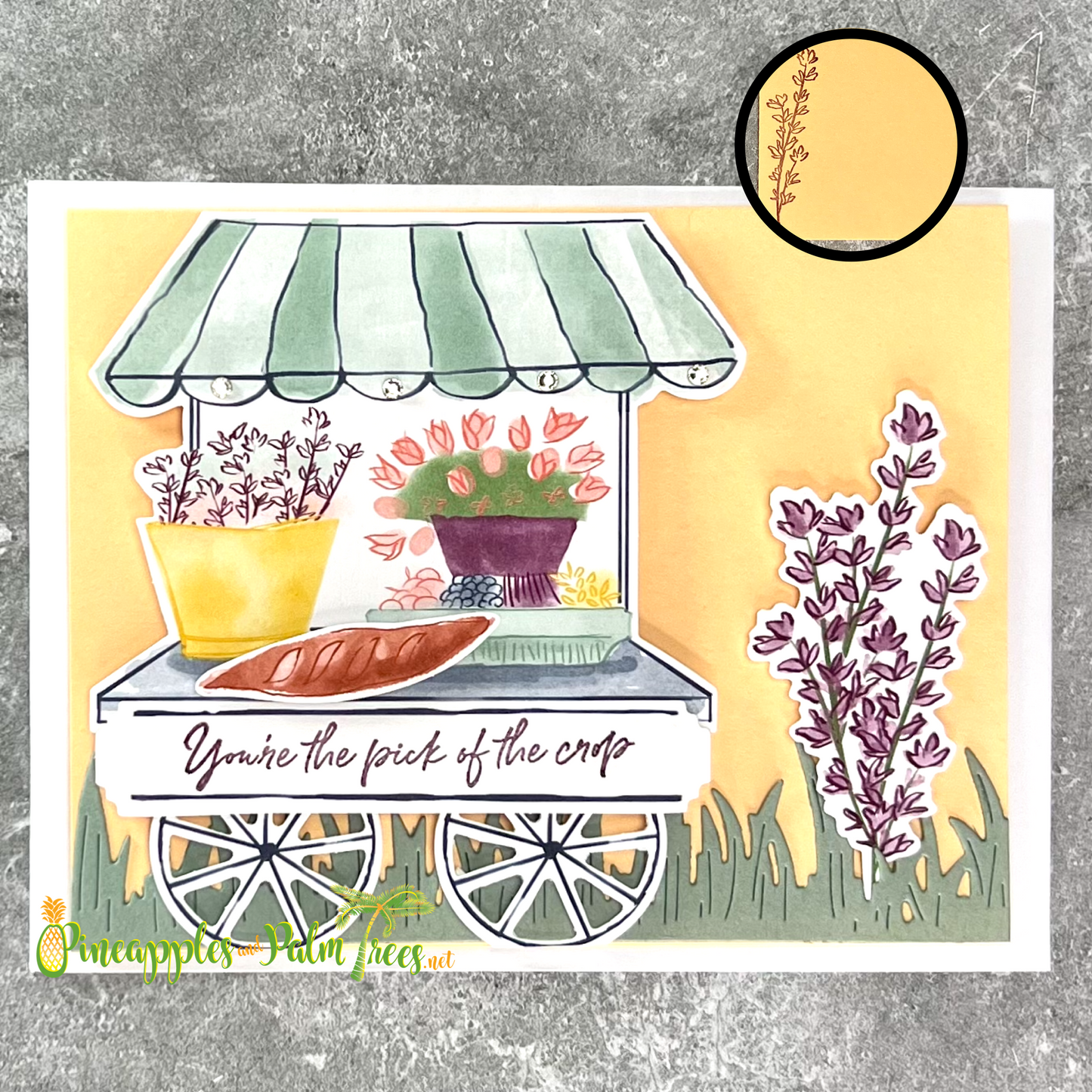 Greeting Card: You're the Pick of the Crop - landscape vendor cart